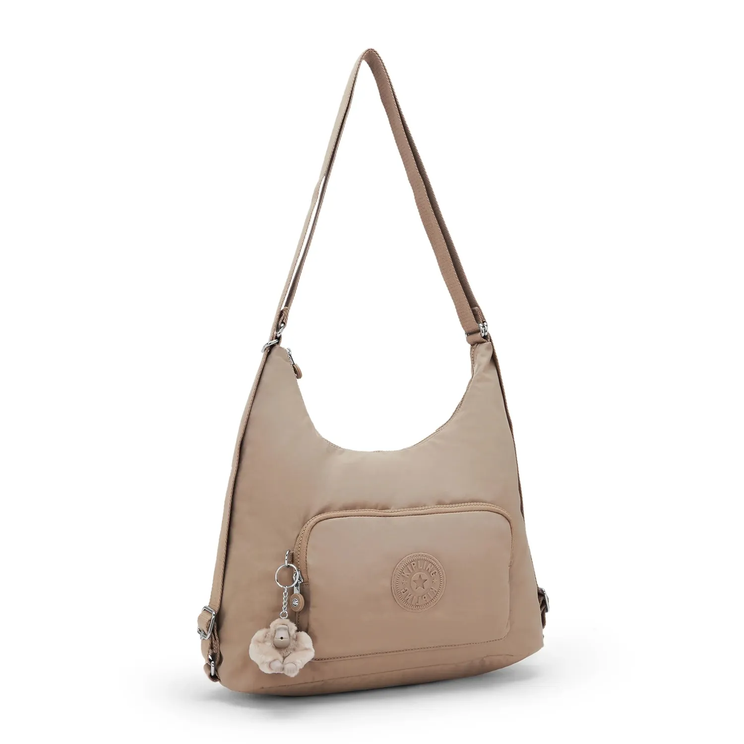 Kipling Yenna schoudertas Tan Beige Medium met vakken