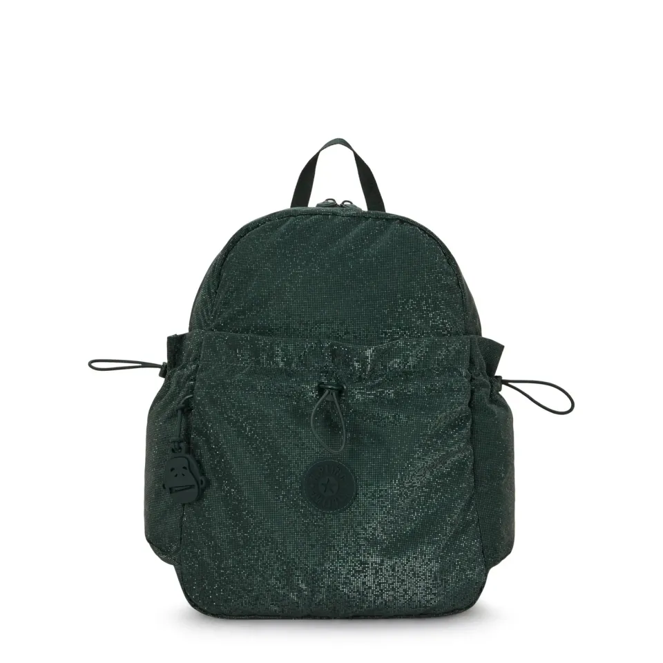 Kipling Amita rugzak Shiny Pixel Green 15 liter medium