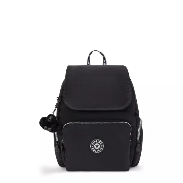 Kipling City Zip S rugzak klein Glorious Silver met sleutelkoord