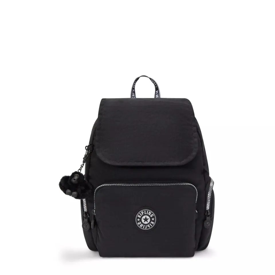 Kipling City Zip S rugzak klein Glorious Silver met sleutelkoord