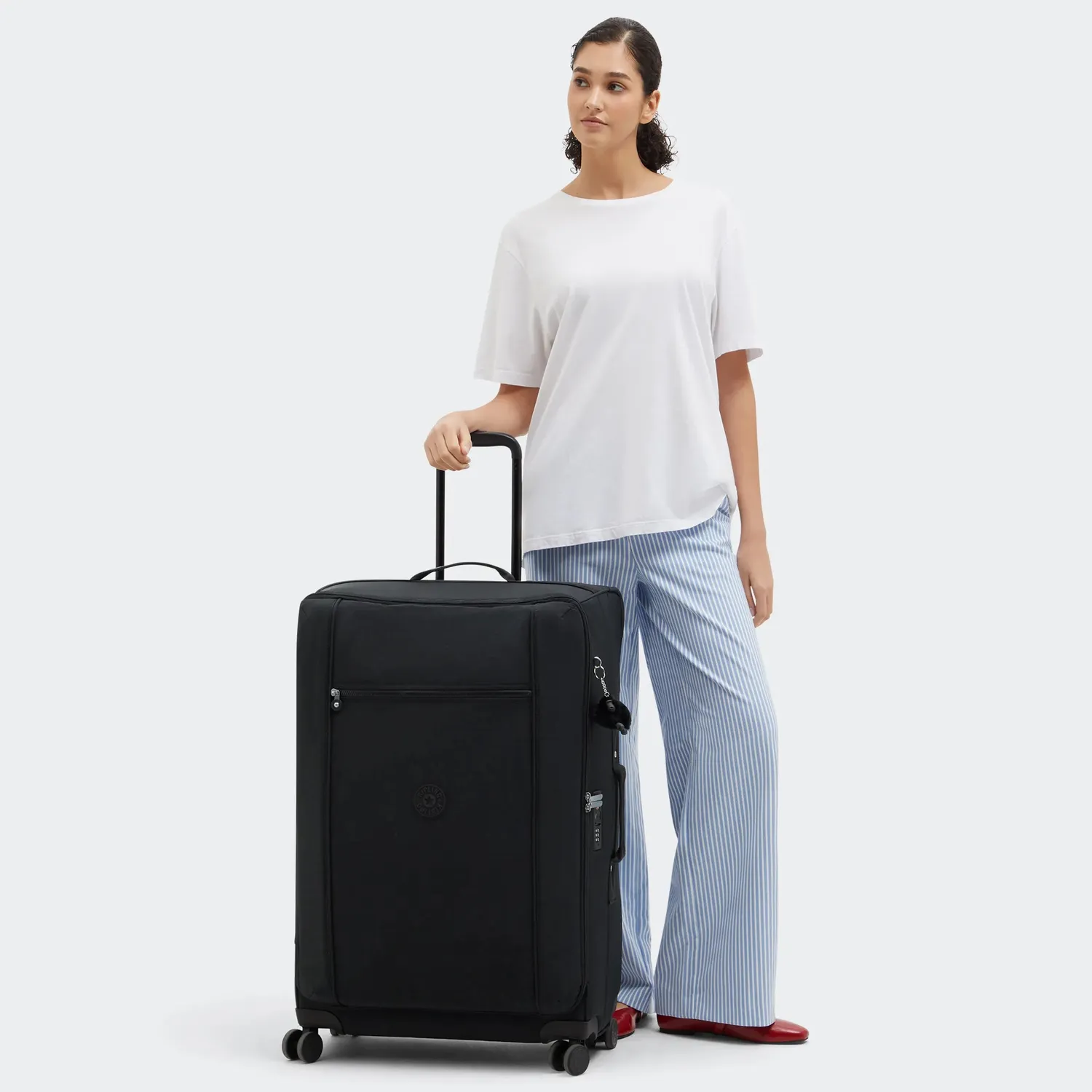 Kipling Jet L koffer black noir groot 4 wielen