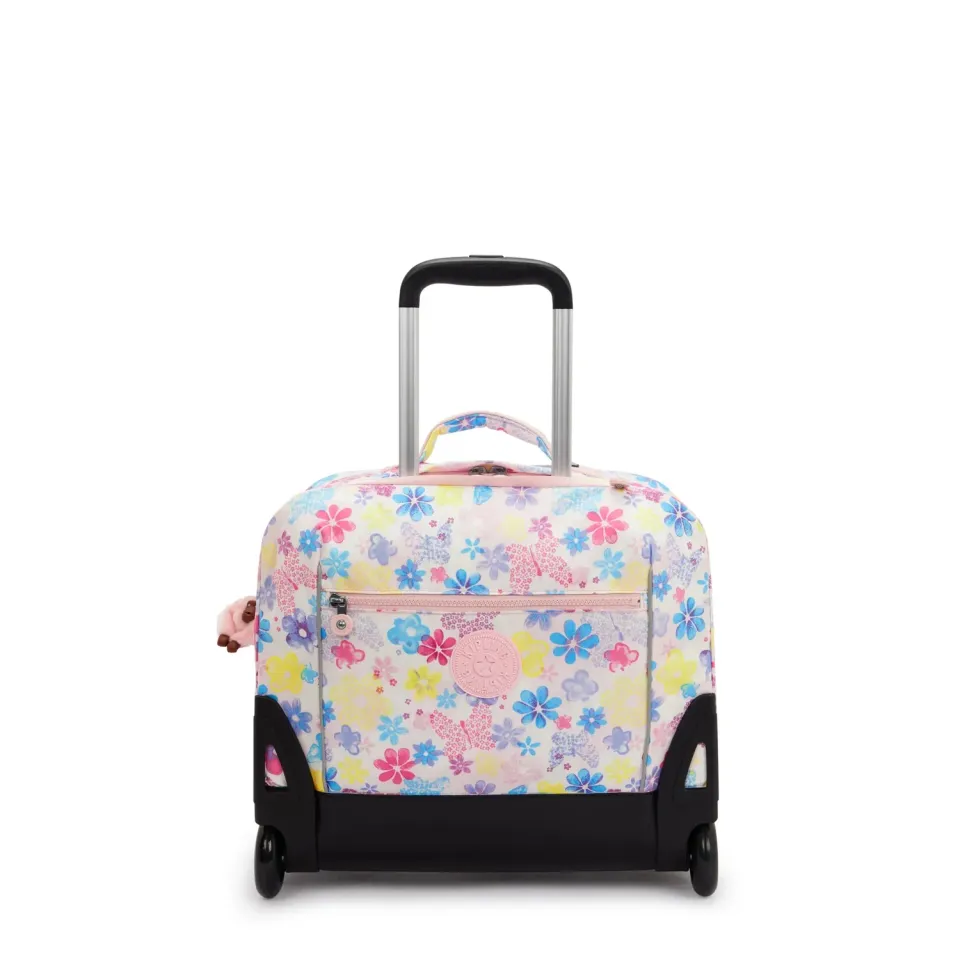 Kipling Giorno rugzak met wieltjes Flower Stamp groot