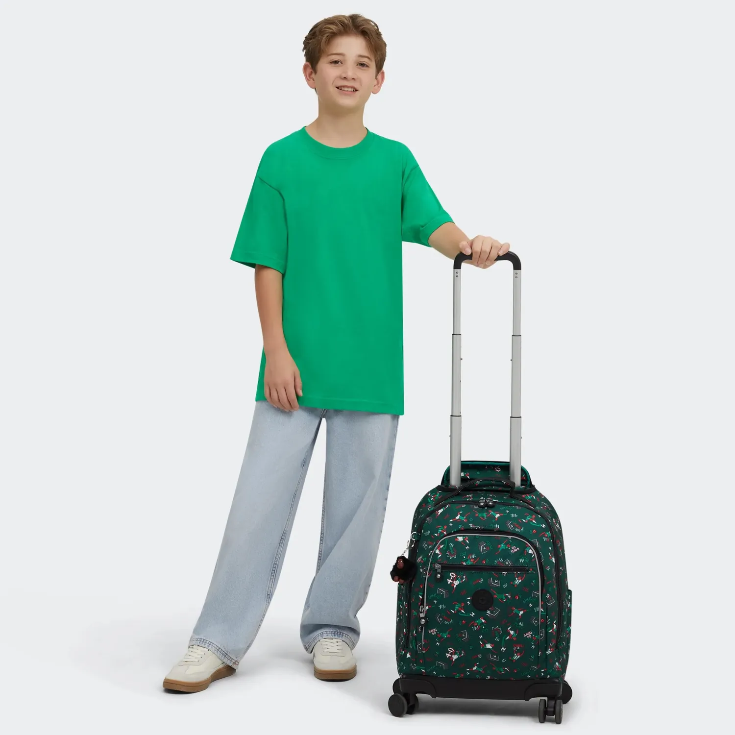 Kipling New Zea rugzak met wielen Soccer Print groot voetbal
