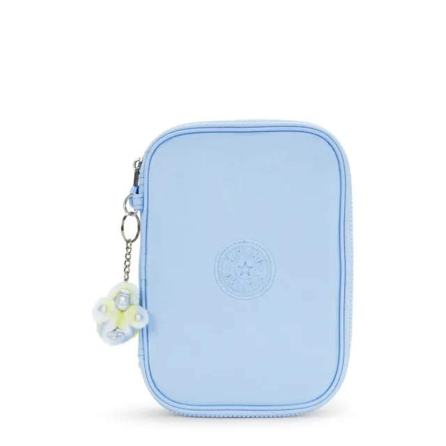 Kipling 100 Pens etui Groot Clear Sky Metallic glans