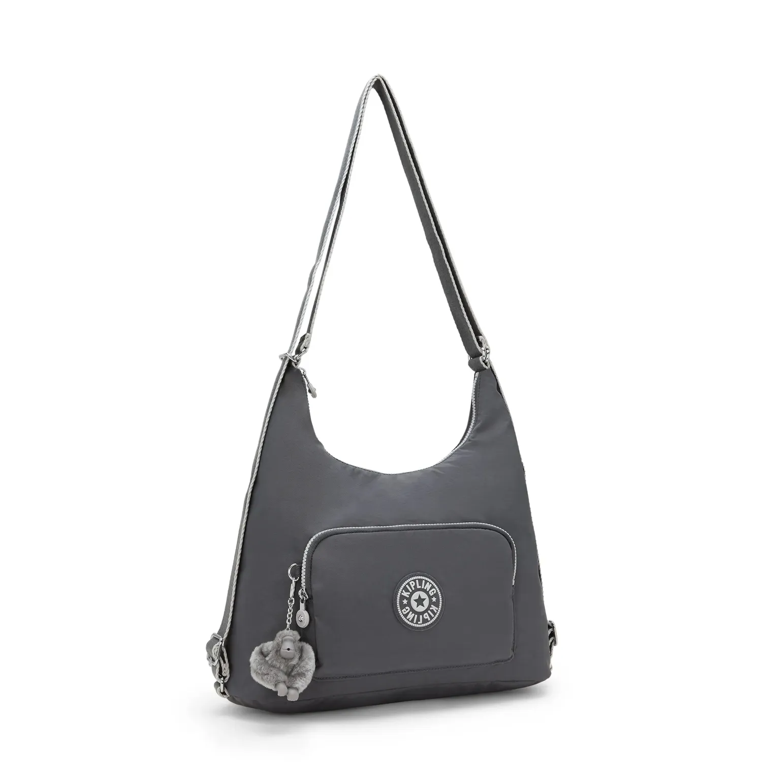 Kipling Yenna schoudertas Moonlit Grey Medium 3-vaks