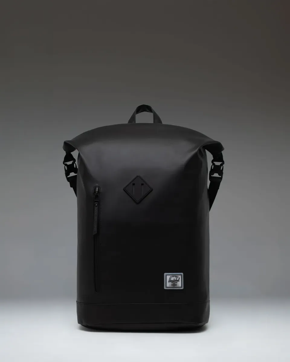 Herschel Roll Top rugzak zwart weerbestendig