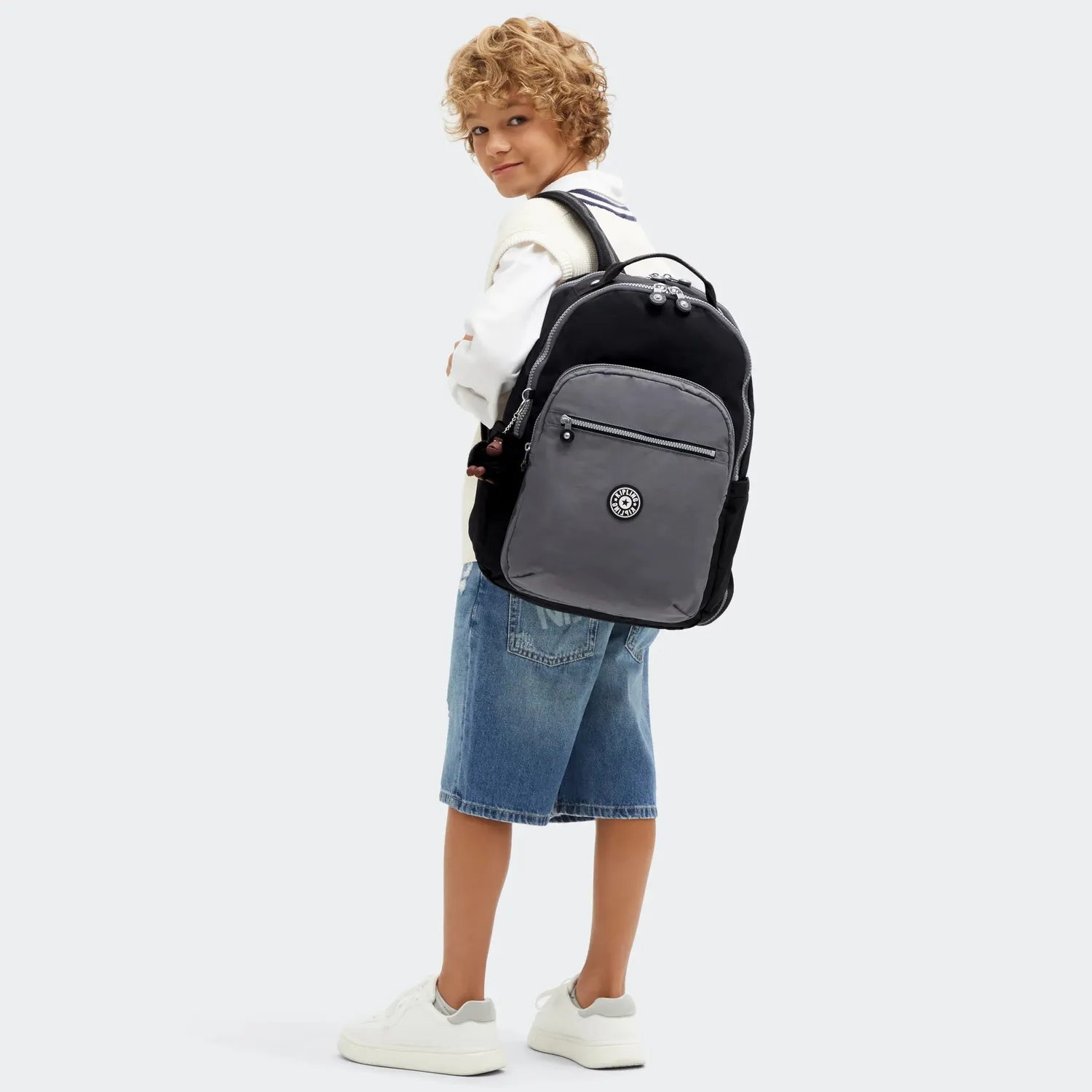 Kipling Seoul Lap rugzak Space Black Block groot 15 inch