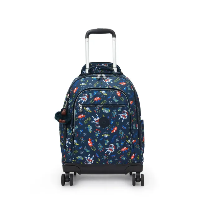 Kipling New Zea rugzak met wielen Space Game groot laptopvak