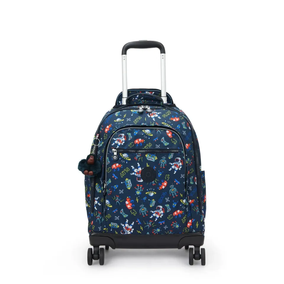 Kipling New Zea rugzak met wielen Space Game groot laptopvak