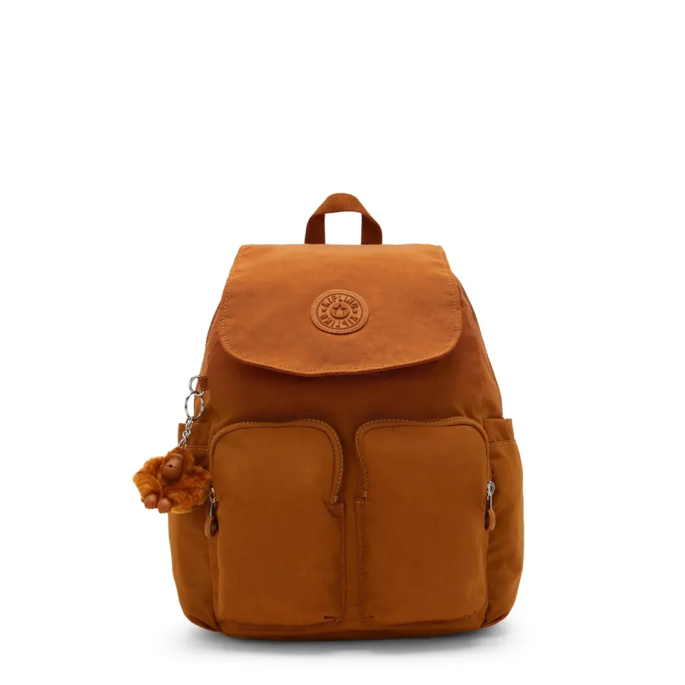 Kipling City Pocket S rugzak Klein Stylish Mokka klepsluiting