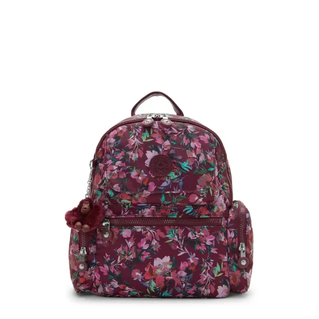 Kipling Matta rugzak Medium Crimson Petals bloemen