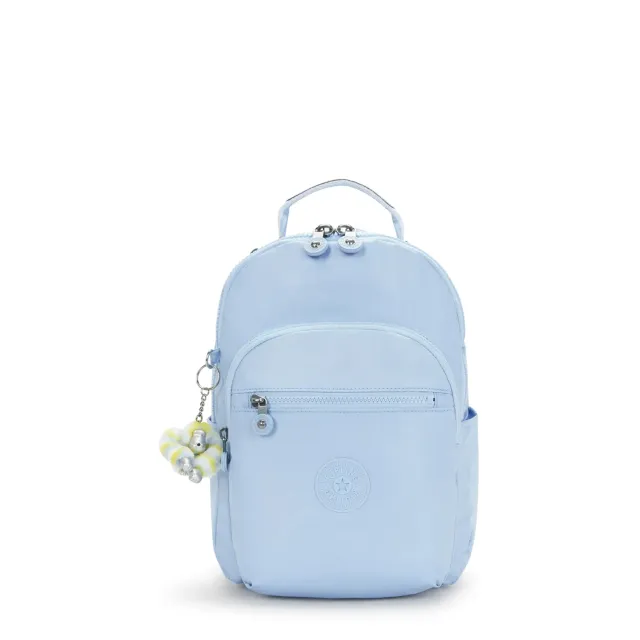 Kipling Seoul S kleine rugzak Clear Sky Metallic met tabletvak
