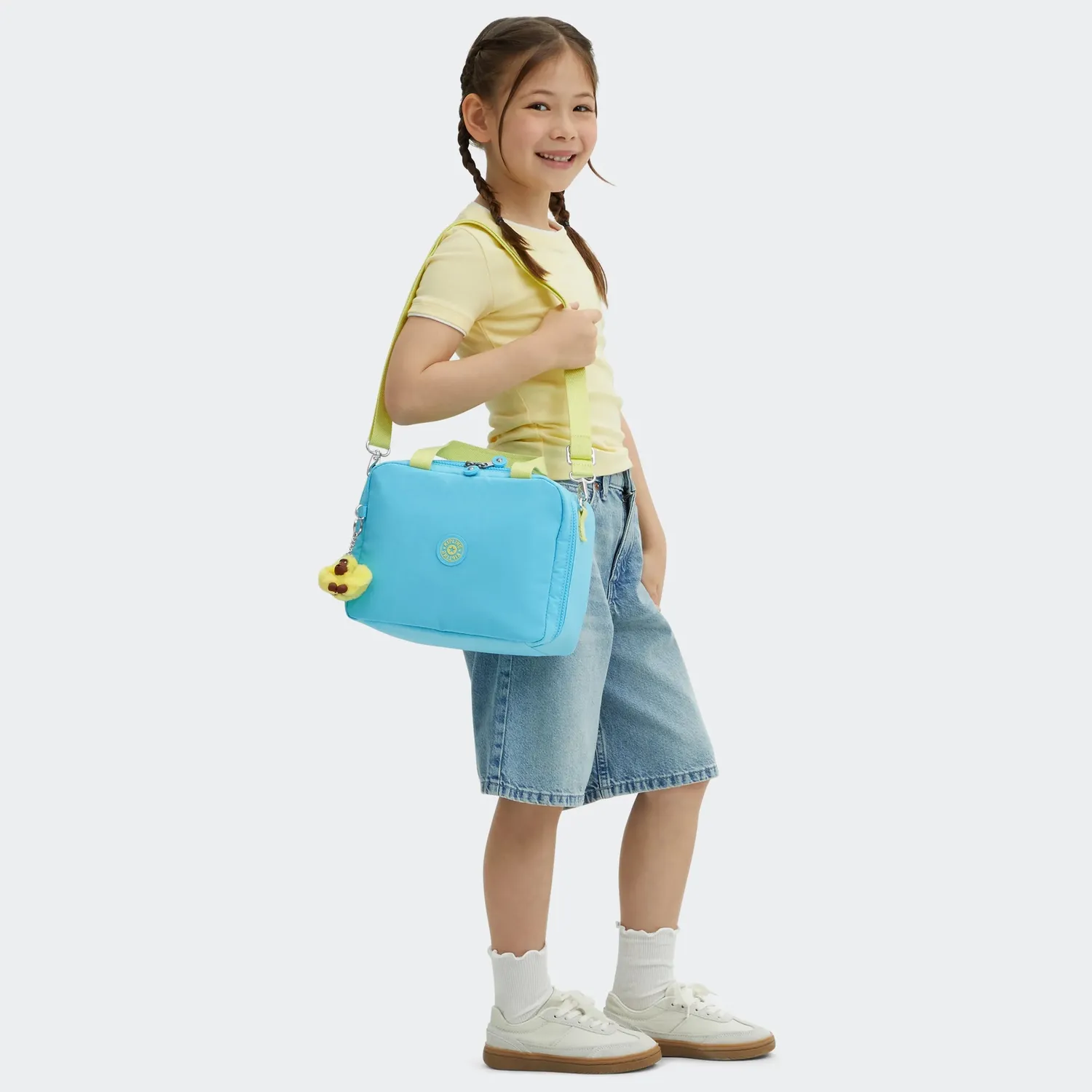 Kipling Miyo lunchtas Groot Splash Blue geïsoleerd