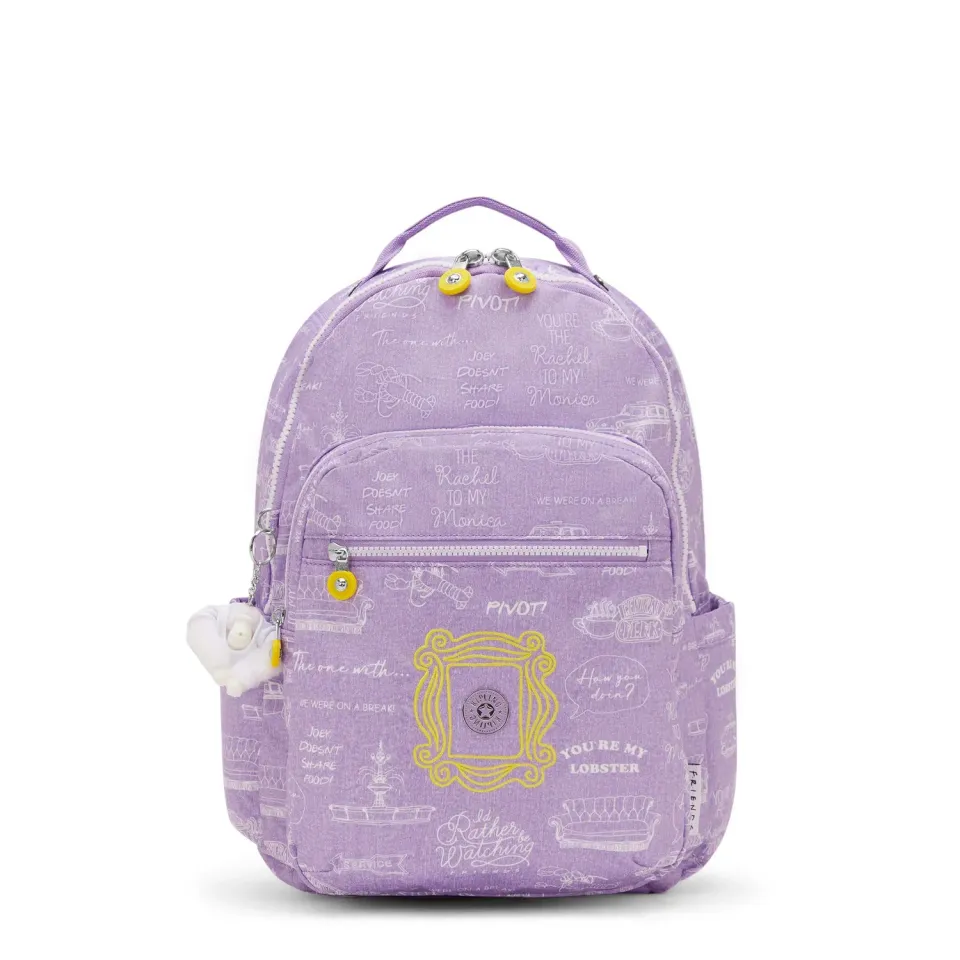 Kipling Seoul Lap rugzak Groot Framed Lilac Friends 15 inch