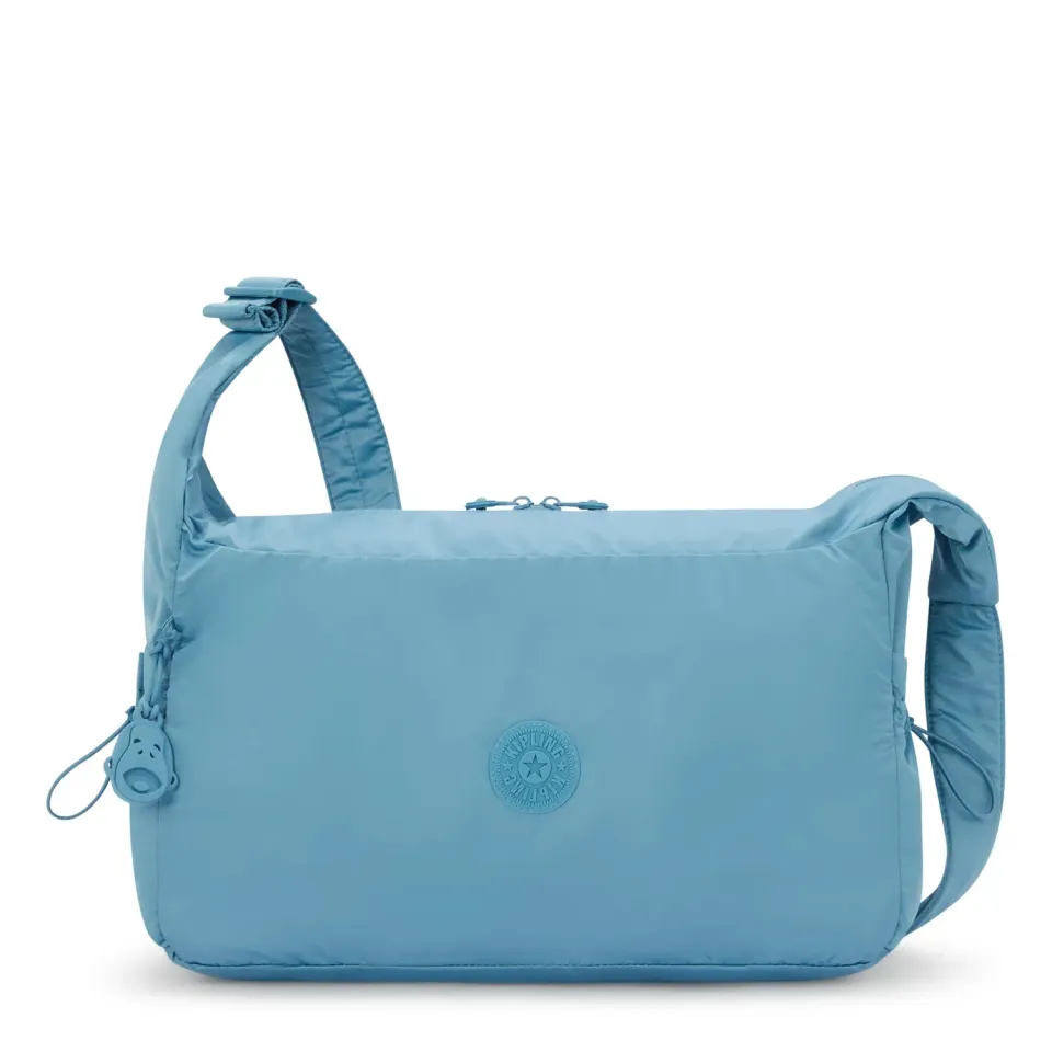 Kipling Gwyn schoudertas groot Sounds Blue verstelbaar
