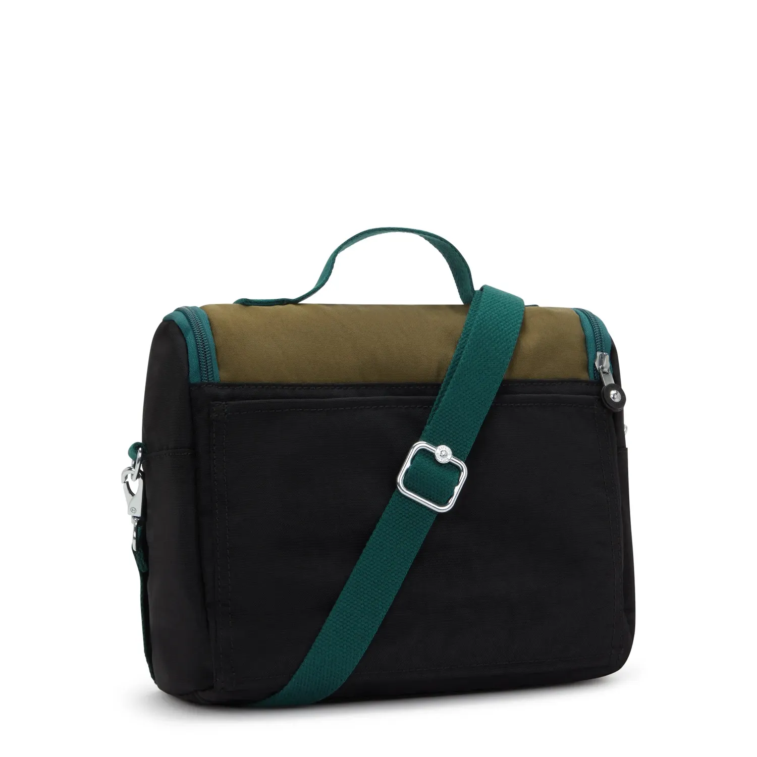Kipling New Kichirou lunchtas Black Khaki Block groot