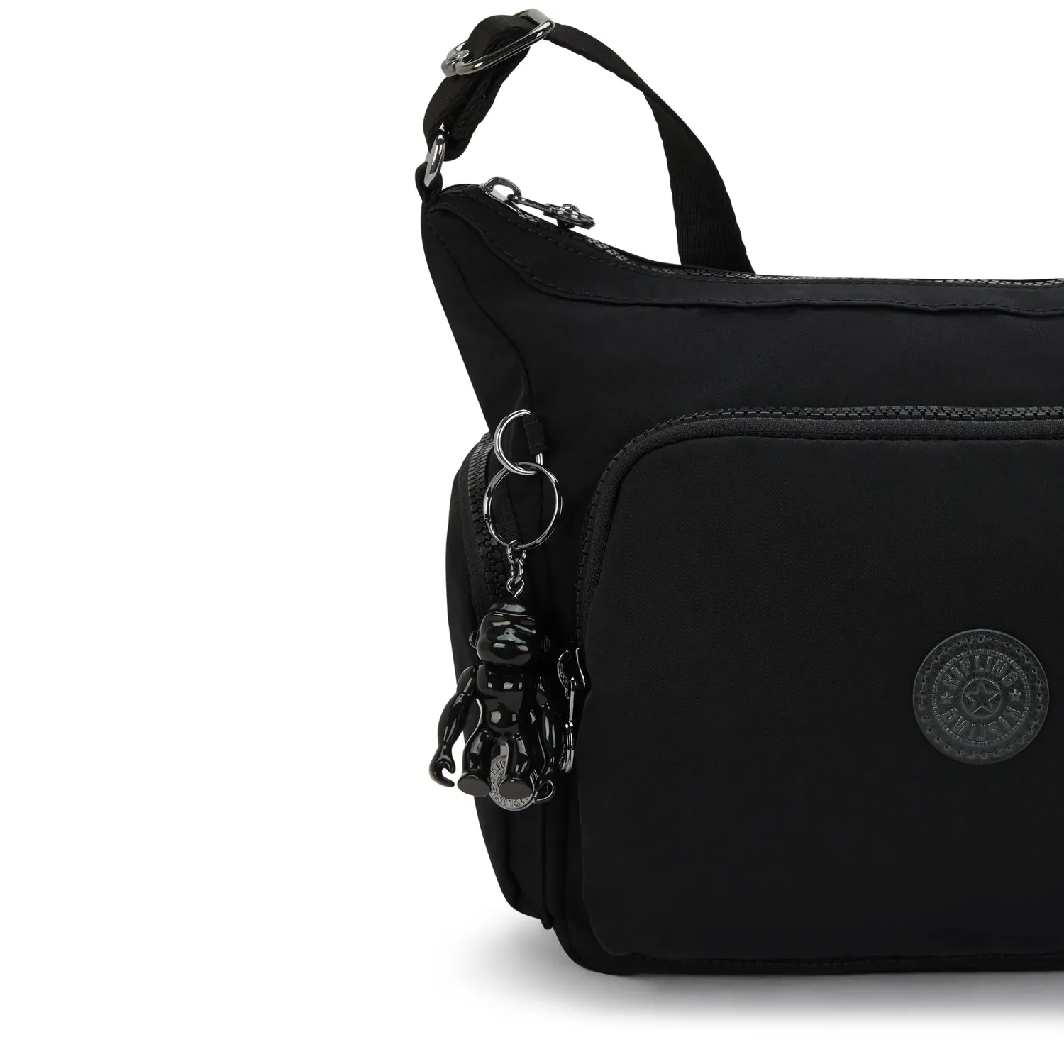 Kipling Gabb S crossbodytas Infinite Black medium met 6 ritsvakken