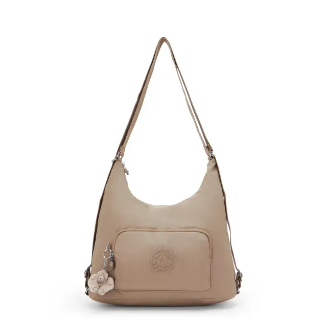 Kipling Yenna schoudertas Tan Beige Medium met vakken