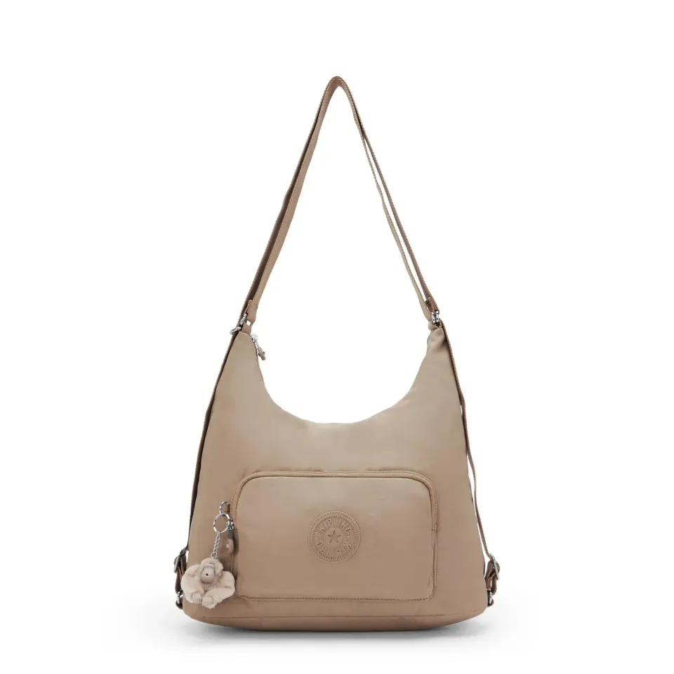 Kipling Yenna schoudertas Tan Beige Medium met vakken