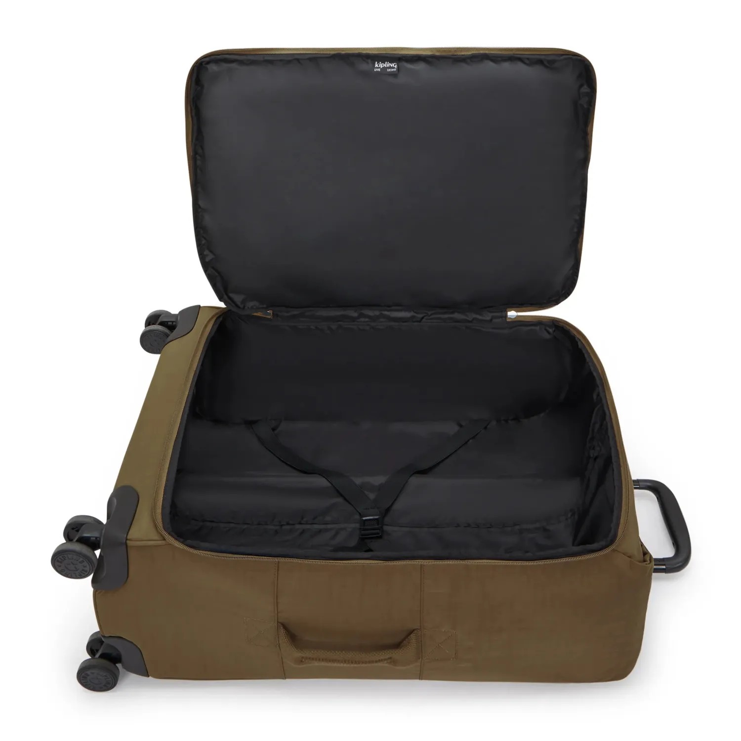 Kipling Darcey Up M koffer Smooth Khaki Medium 4 wielen