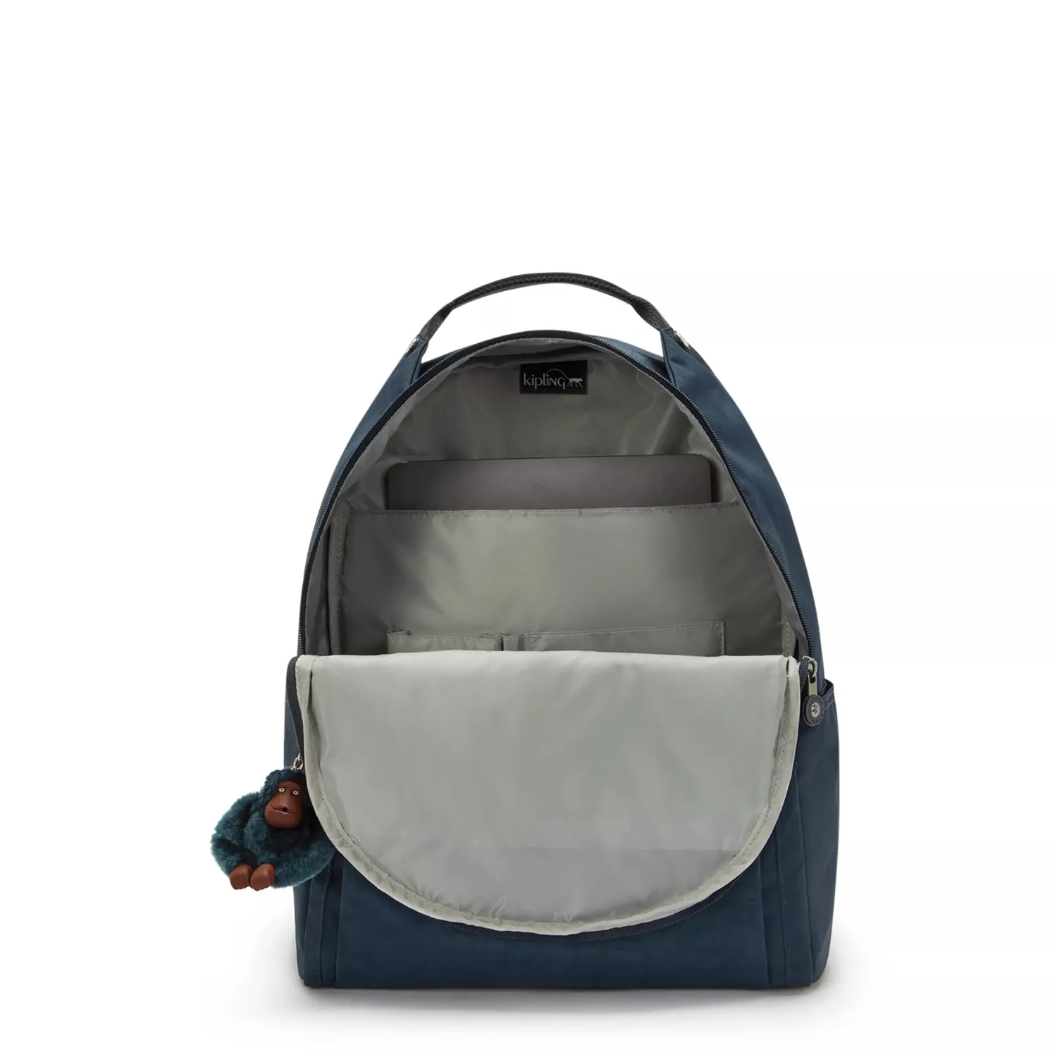 Kipling Micah rugzak Medium True Blue Tonal met laptopvak