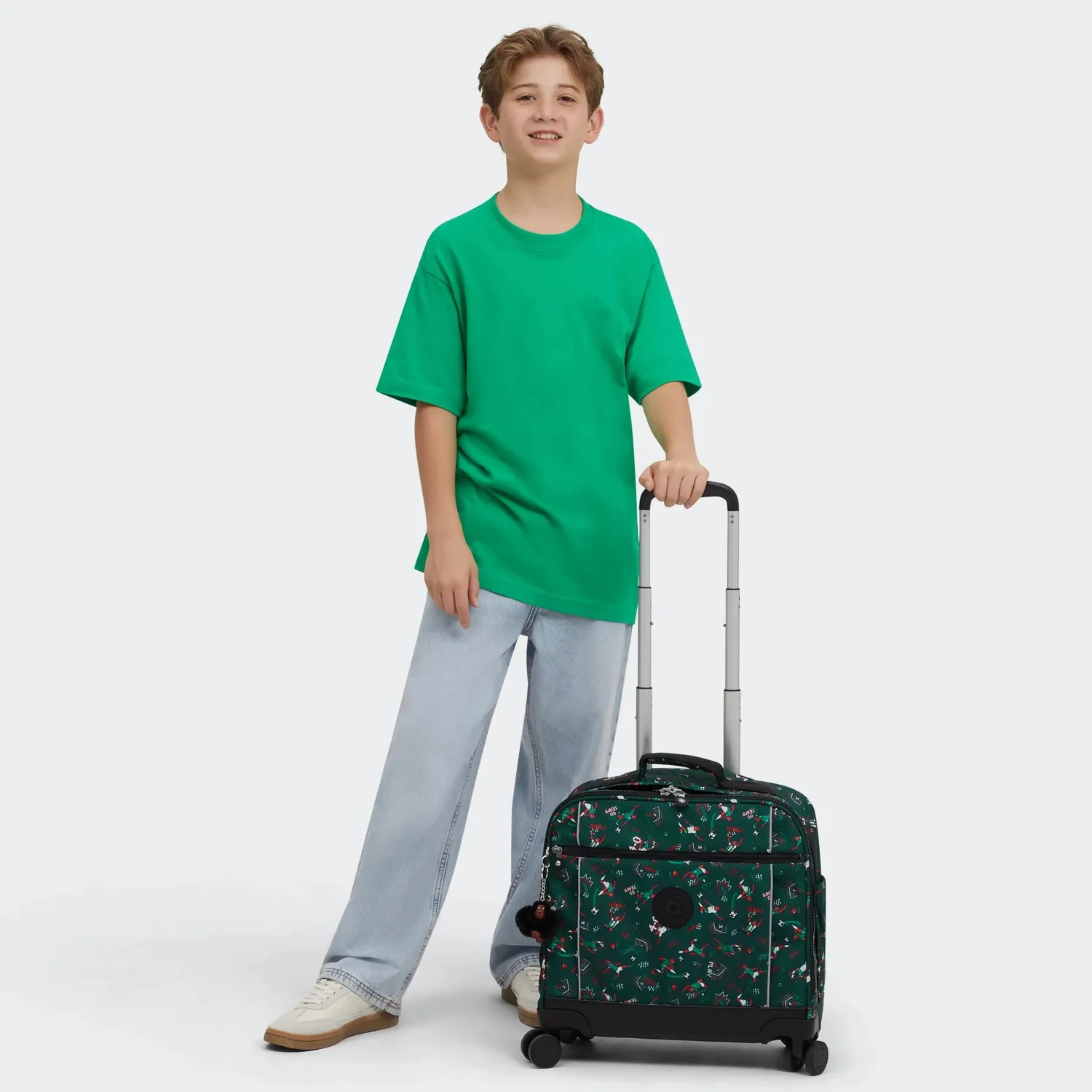 Kipling New Storia schooltas met wielen Soccer Print groot laptopvak