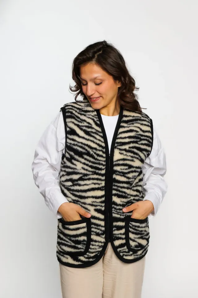 Love for Childrenn Wollen bodywarmer volwassen zebra merino M