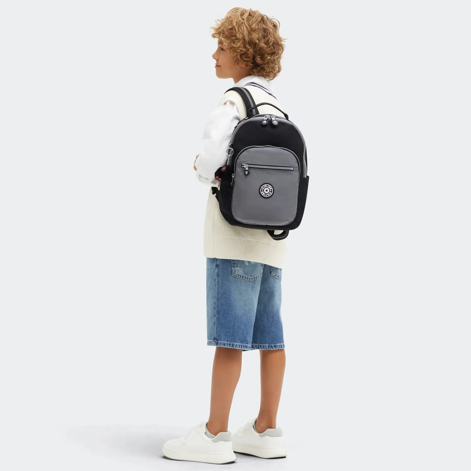 Kipling Seoul S rugzak Klein Space Black Block waterafstotend