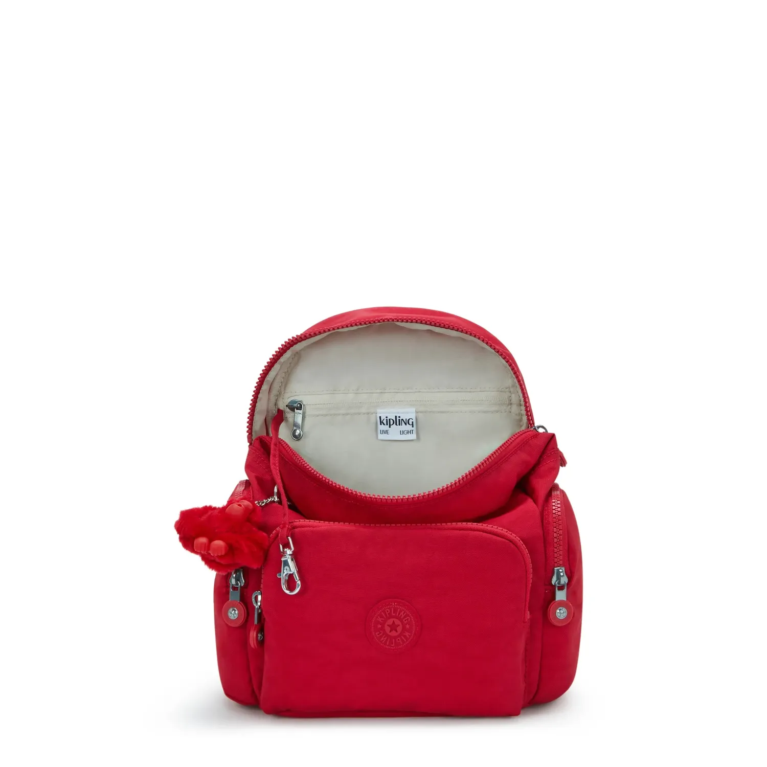 Kipling City Zip Mini rugzak Ruby Red extra klein rood