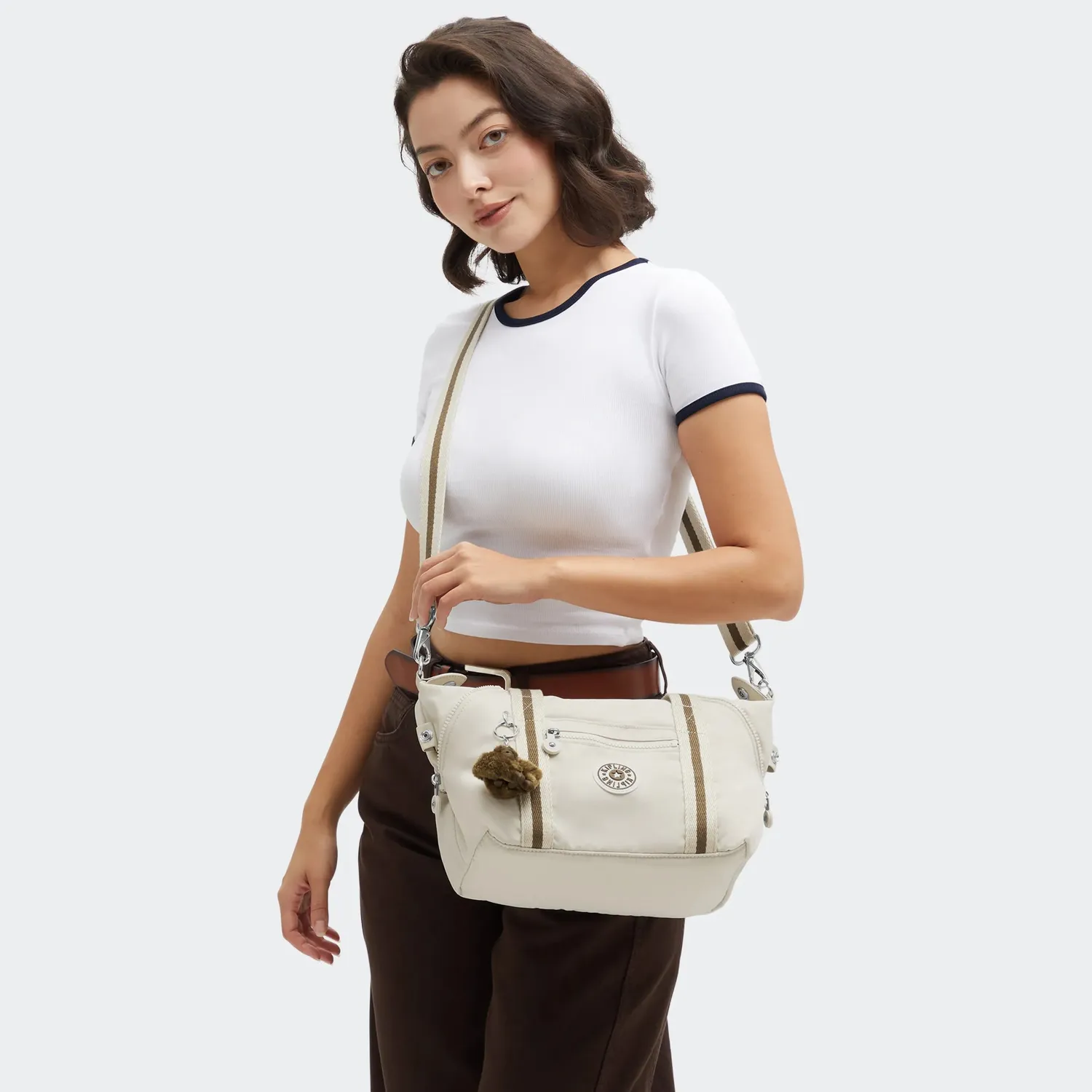 Kipling Art Mini mini tas Soft Sand klein verstelbaar