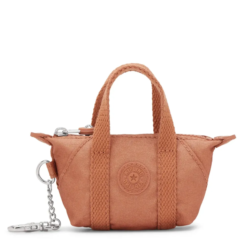 Kipling Mini Art portemonnee extra klein Copper Glimmer sleutelhanger