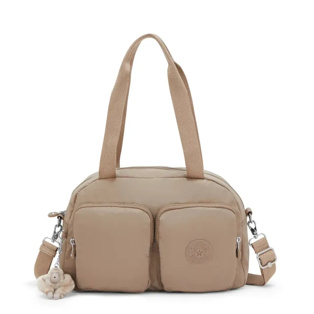 Kipling Cool Defea schoudertas Medium Tan Beige met vakken