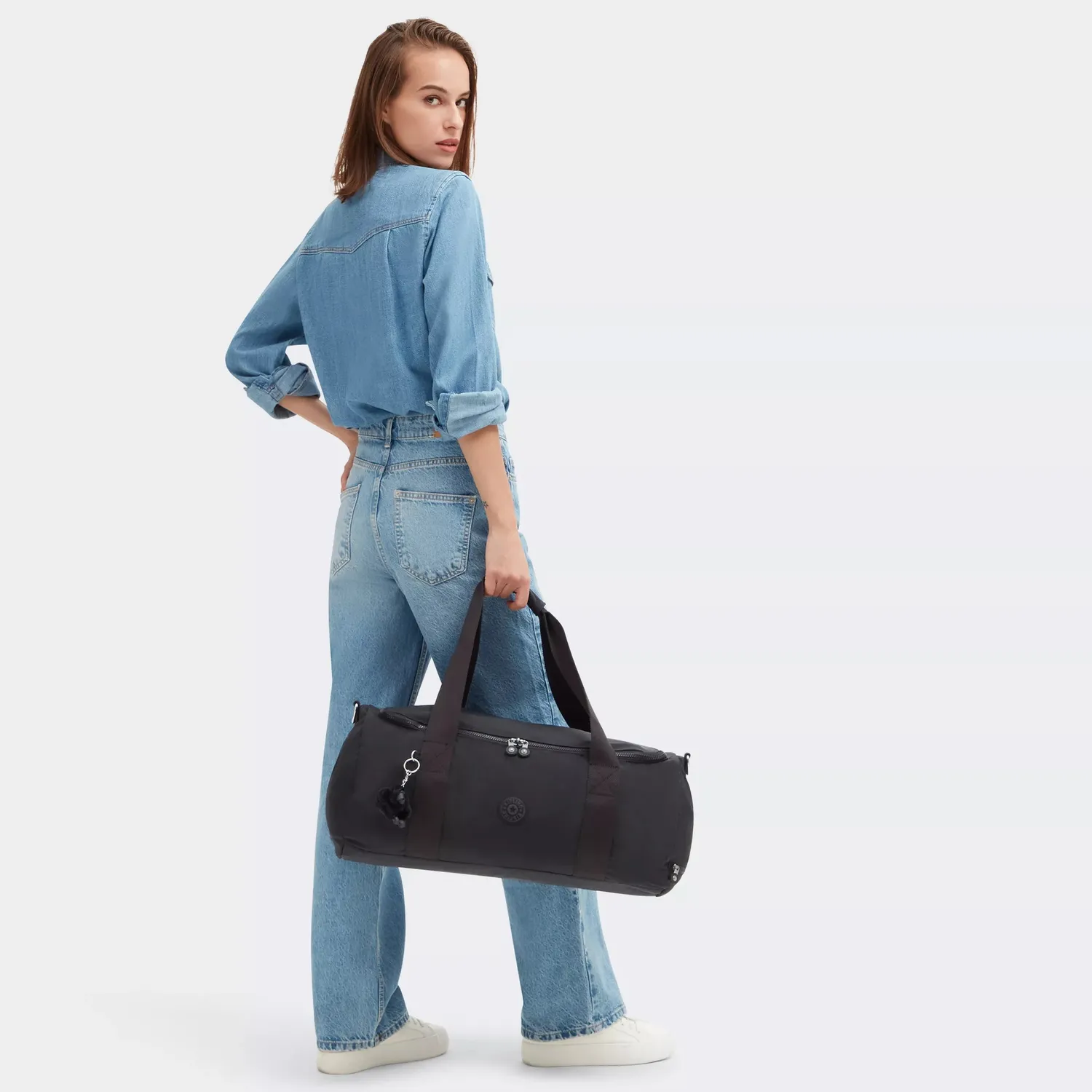 Kipling Argus S weekendtas Klein Black Noir schoenvak
