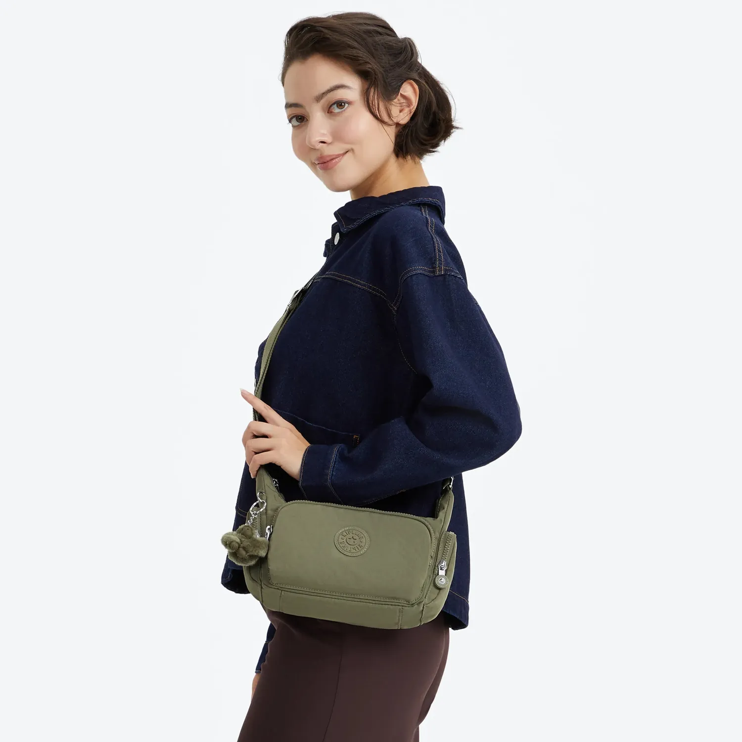 Kipling Gabbette S crossbody Almost Sage Klein ritsvakken
