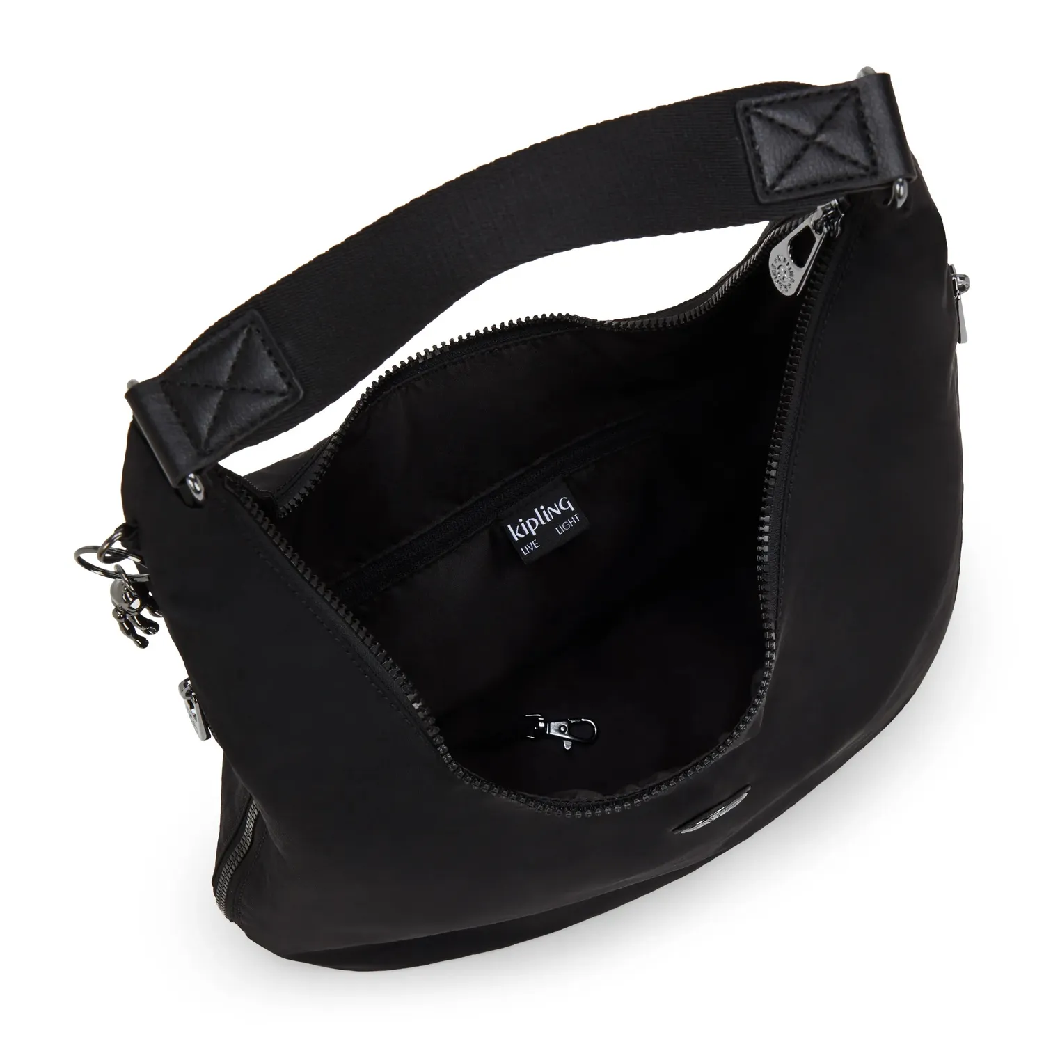 Kipling Eanna Zip schoudertas endless black medium A4