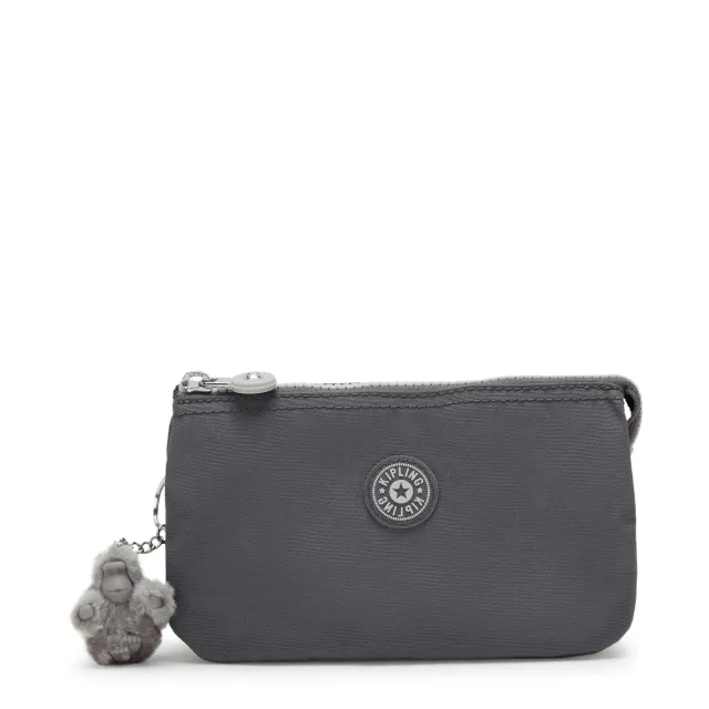 Kipling Creativity L buideltas Groot Moonlit Grey met ritsvak