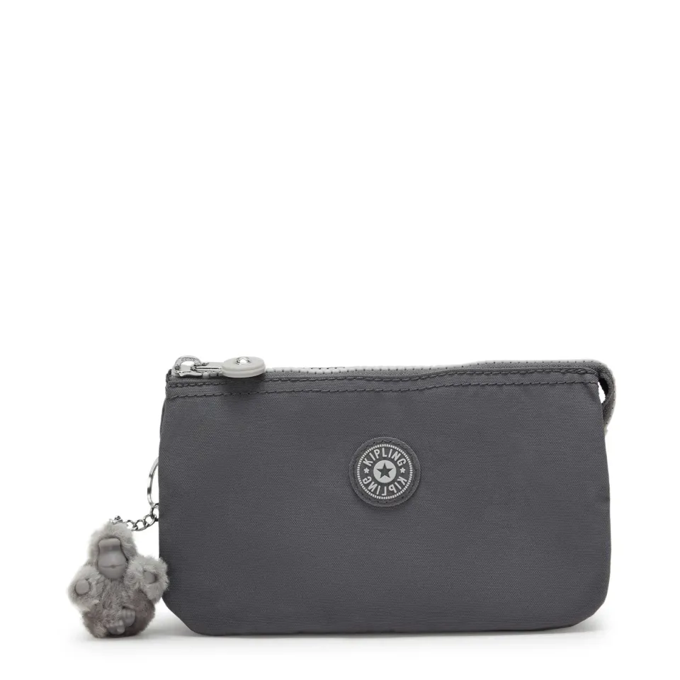 Kipling Creativity L buideltas Groot Moonlit Grey met ritsvak