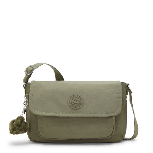Kipling Dalma Medium crossbody tas Almost Sage met sleutelkoord