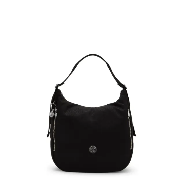 Kipling Khloe schoudertas Noir Sign Jq groot zwart