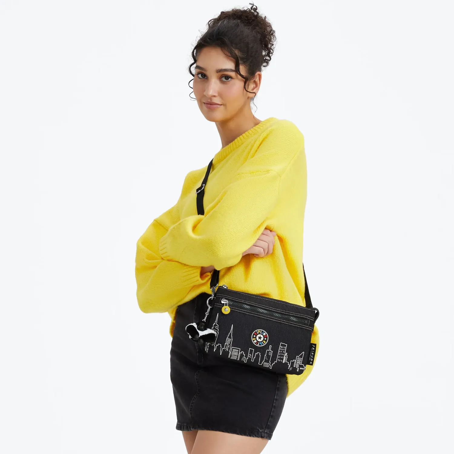 Kipling Riri Zip crossbodytas Skyline Black klein waterafstotend