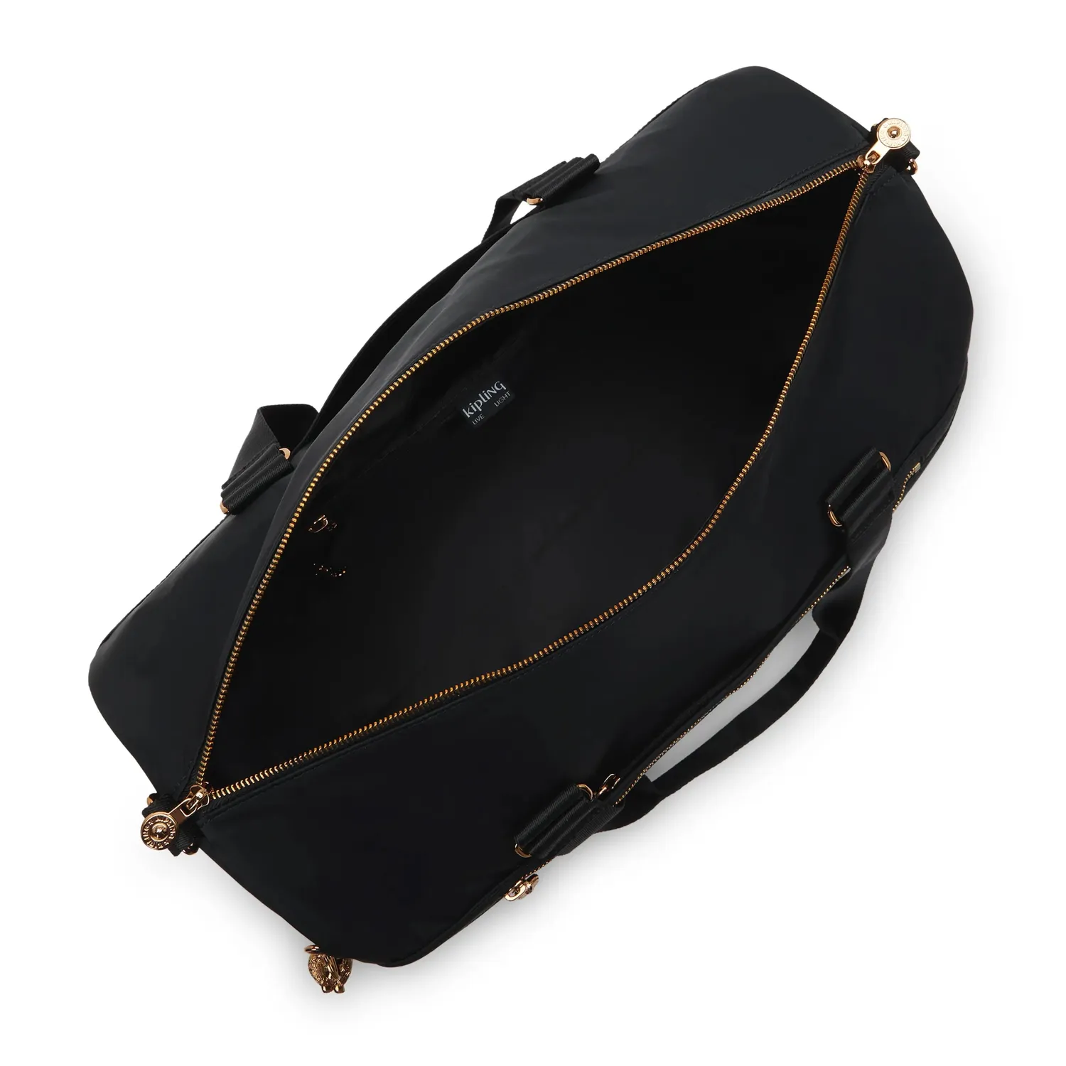 Kipling Dulcie weekendtas Groot Blush Gold Black laptopvak