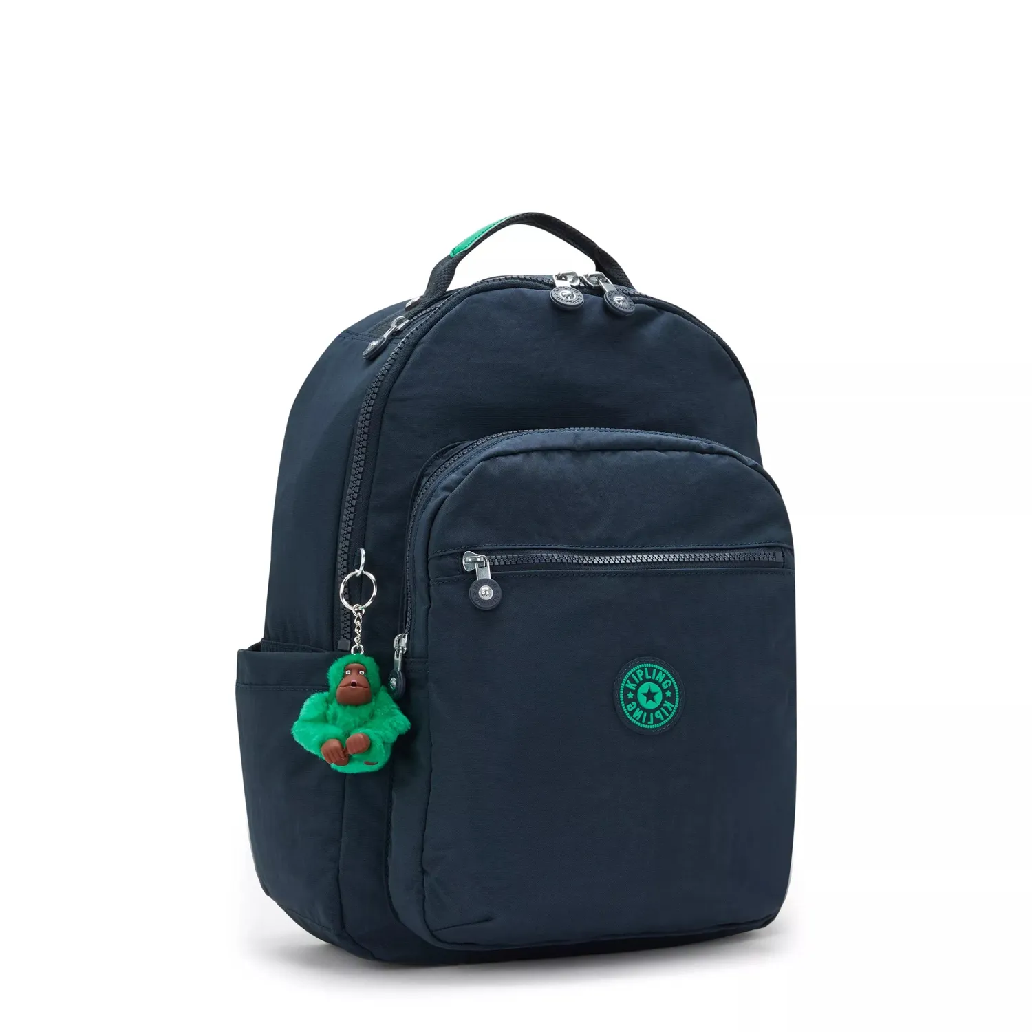 Kipling Seoul rugzak Groot Blue Green Block 15 inch laptopvak