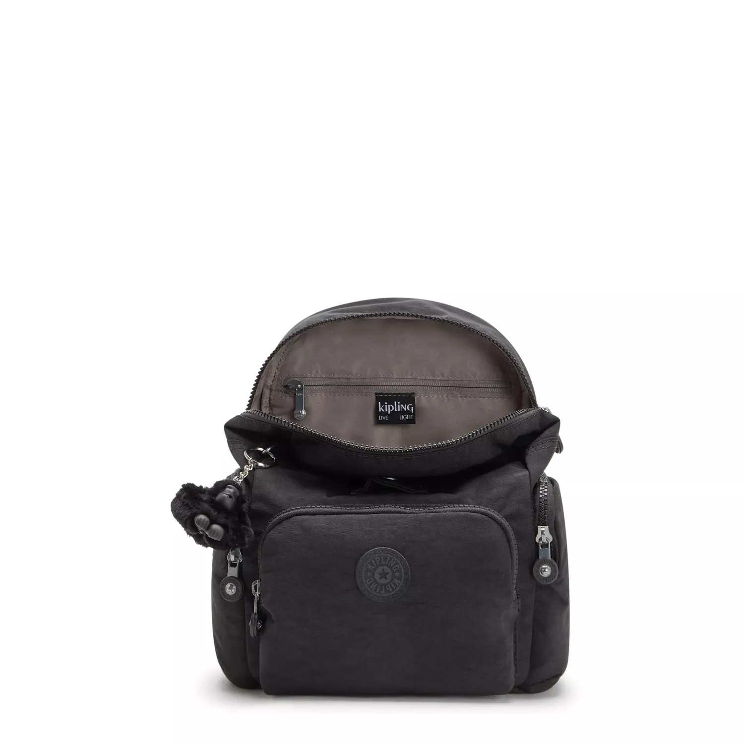 Kipling City Zip Mini rugzak Black Noir extra klein zwart
