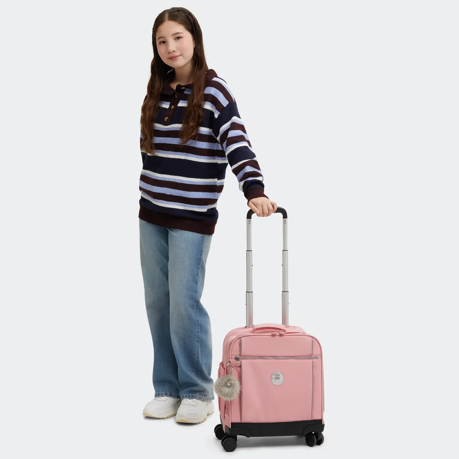 Kipling New Storia S schooltas Bridal Rose medium met wielen