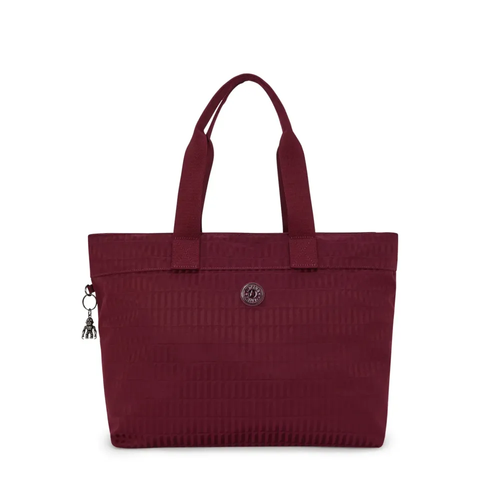 Kipling Colissa Up shopper Maroon Tile Jacquard Groot