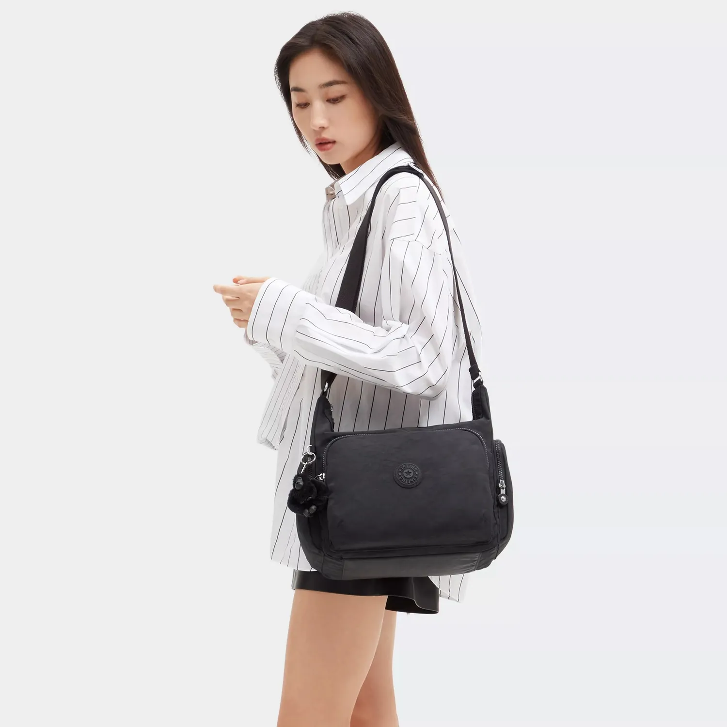 Kipling Gabb crossbodytas Groot Black Noir lichtgewicht