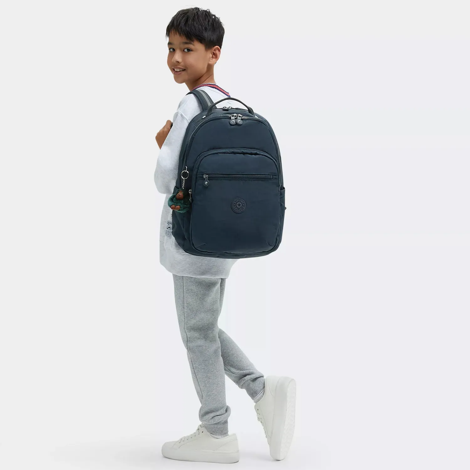 Kipling Seoul Lap rugzak True Blue Tonal groot 15 inch laptop