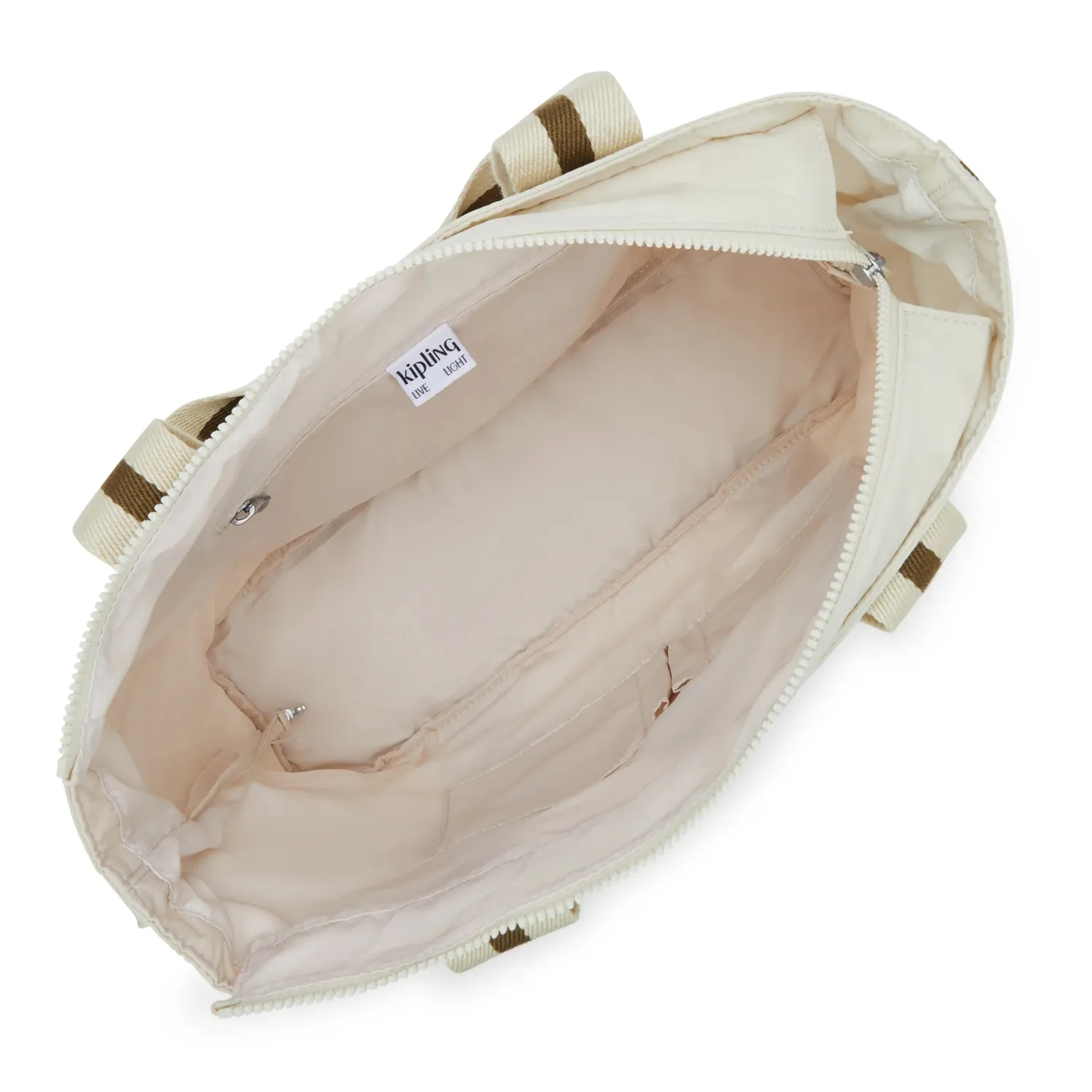 Kipling Minta L Up schoudertas Soft Sand Groot ritsvak