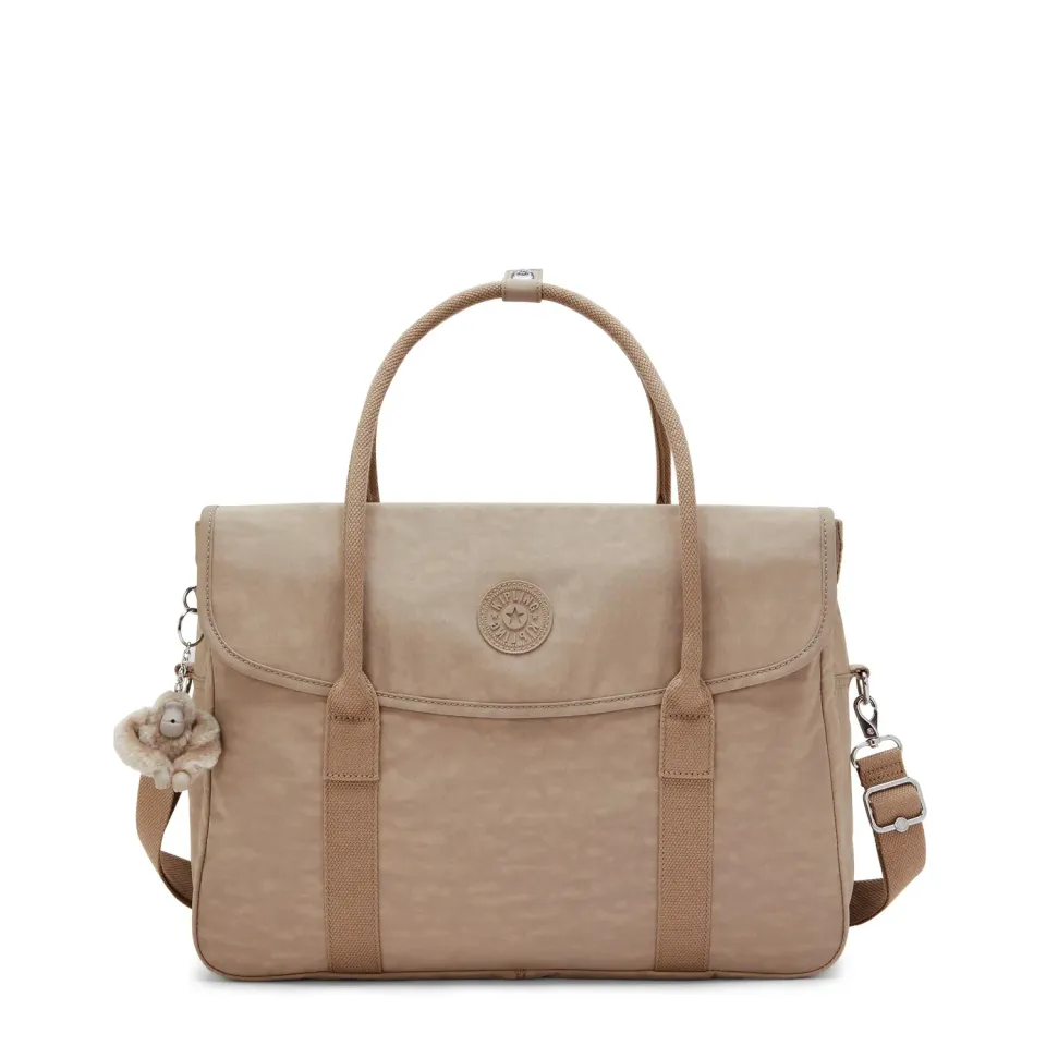 Kipling Superworker werktas Tan Beige groot 15 inch vak