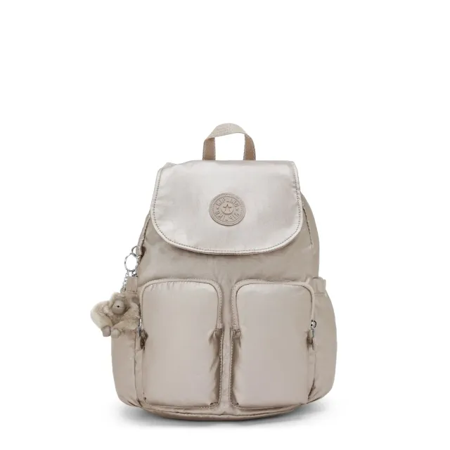 Kipling City Pocket S rugzak metallic glow klein klepsluiting